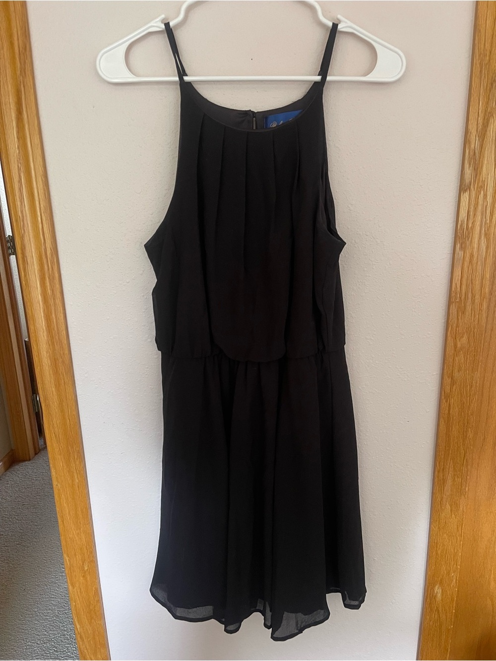 Blue Rain Black Sleeveless Dress